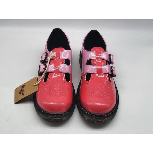 Dr. Doc Martens Mary Jane Pink Patent‎ Leather Double Buckle Women's Size 5 - Picture 2 of 10